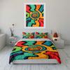 Colorful concentric spiral shapes. Bedding sets Duvet cover sets Duvet covers Pillowcases(1*Duvet Cover 2*Pillowcases without duvet insert)