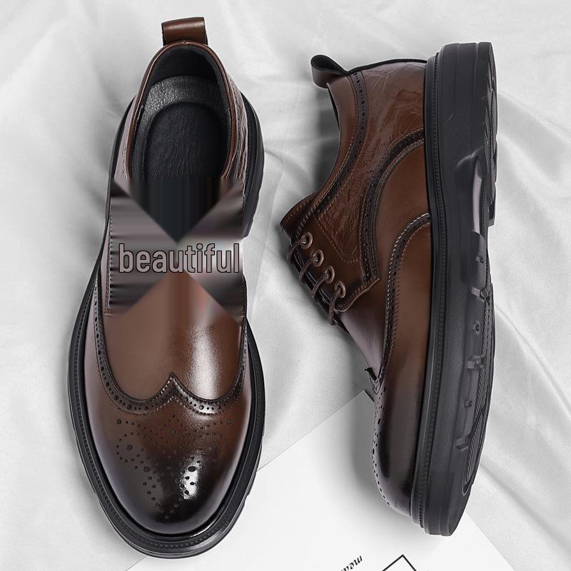 

Мужские осенние броги дерби на толстой подошве - Повседневная и формальная обувь Size 42