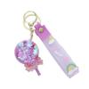Acrylic Oil-Filled Lollipop Keychain Pendant for Women - Exquisite Car or Bag Charm Gift