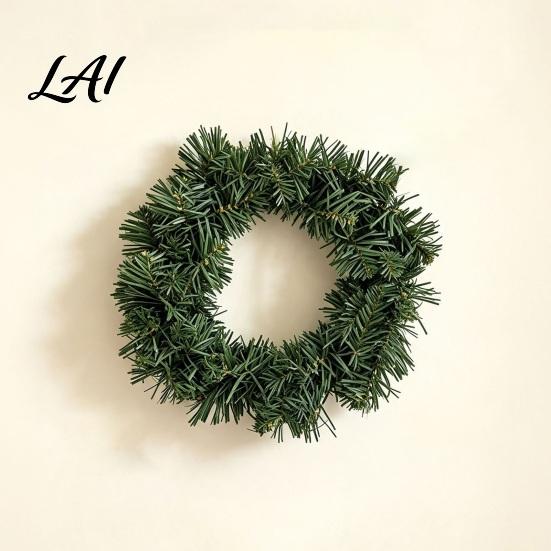 Front Door Christmas Wreath Artificial Norfolk Pine for Door Faux Greenery Needle Green Wreath Winter Farmhouse Holiday Hanging Decor Porch