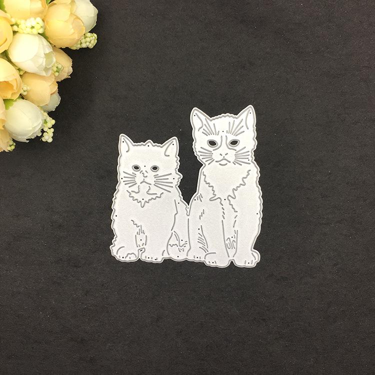 

Альбом «сделай сам», модель ножа из углеродистой стали, детская головоломка, тиснение, форма для ножа, два котенка серебряный