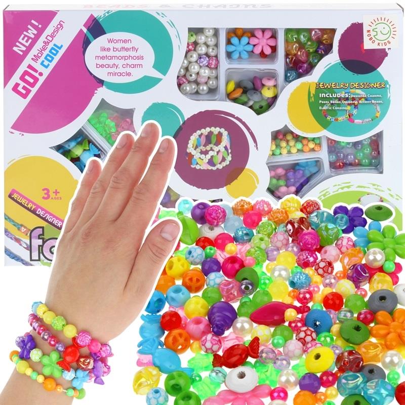 Zestaw Koraliki Do Robienia Bransoletek Biżuterii Zawieszki Charms Xxl