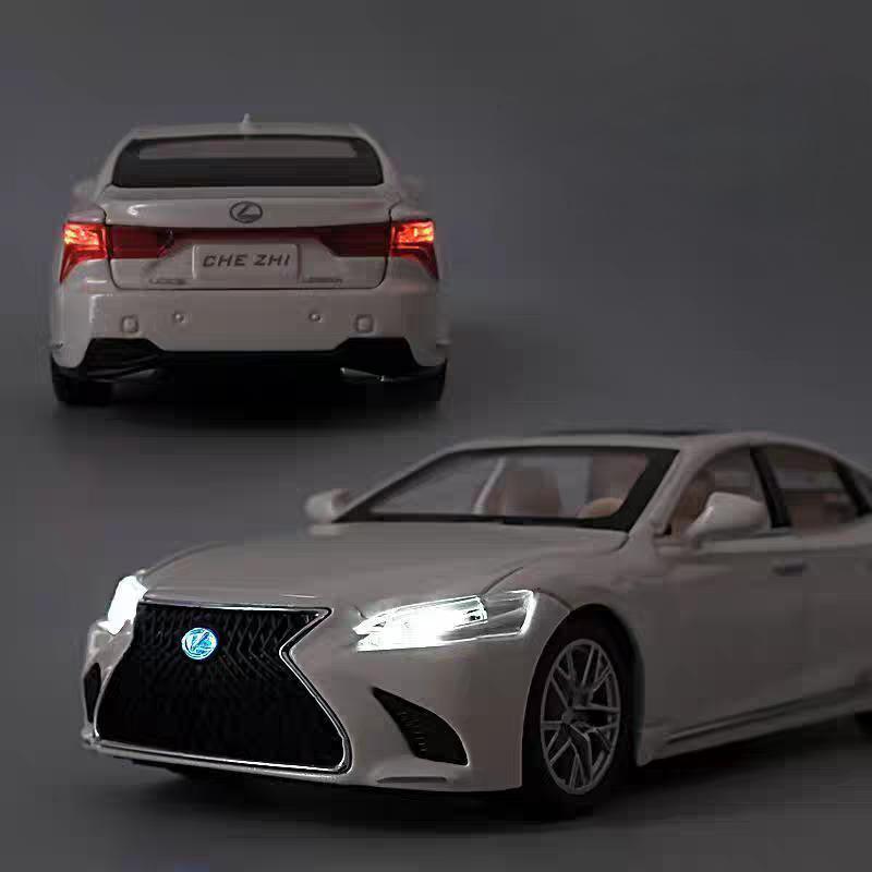Toyota Lexus LS500H Limuzină Simulare Diecast & Vehicule de Jucărie Sunete & Lumină Mașină cu Tragere înapoi 1:32 Cadouri din aliaj pentru copii