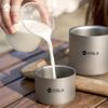 Titanium Double Wall Insulated Coffee Cup 100ml 220ml Portable Travel Camping Mug Outdoor Hiking Office Home Use