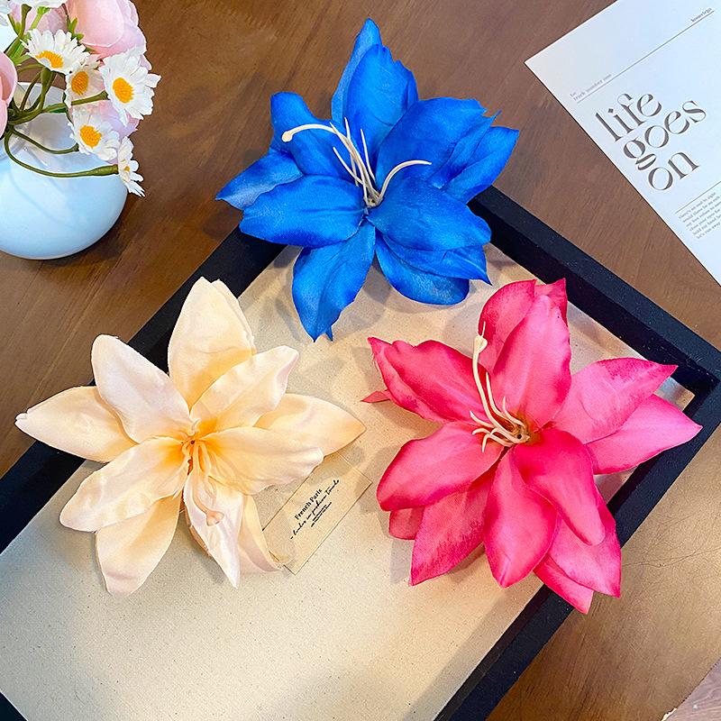 Böhmische Orchideenblüten Haarspange Romantische Braut Haarspangen Frauen Strand Hochzeit Urlaub Blume Pony Clip Haarnadel Haarschmuck