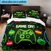 Game Night Adventure 3pcs Bedding,Including 1pc Duvet Cover And 2pcs Pillowcases Perfect for Christmas,Ideal for Bedroom, Dormitory