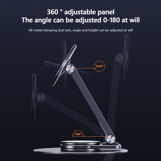 Foldable Phone Holder High Stability 360-Degree Rotating Angle Adjustable Universal Magnetic Desktop