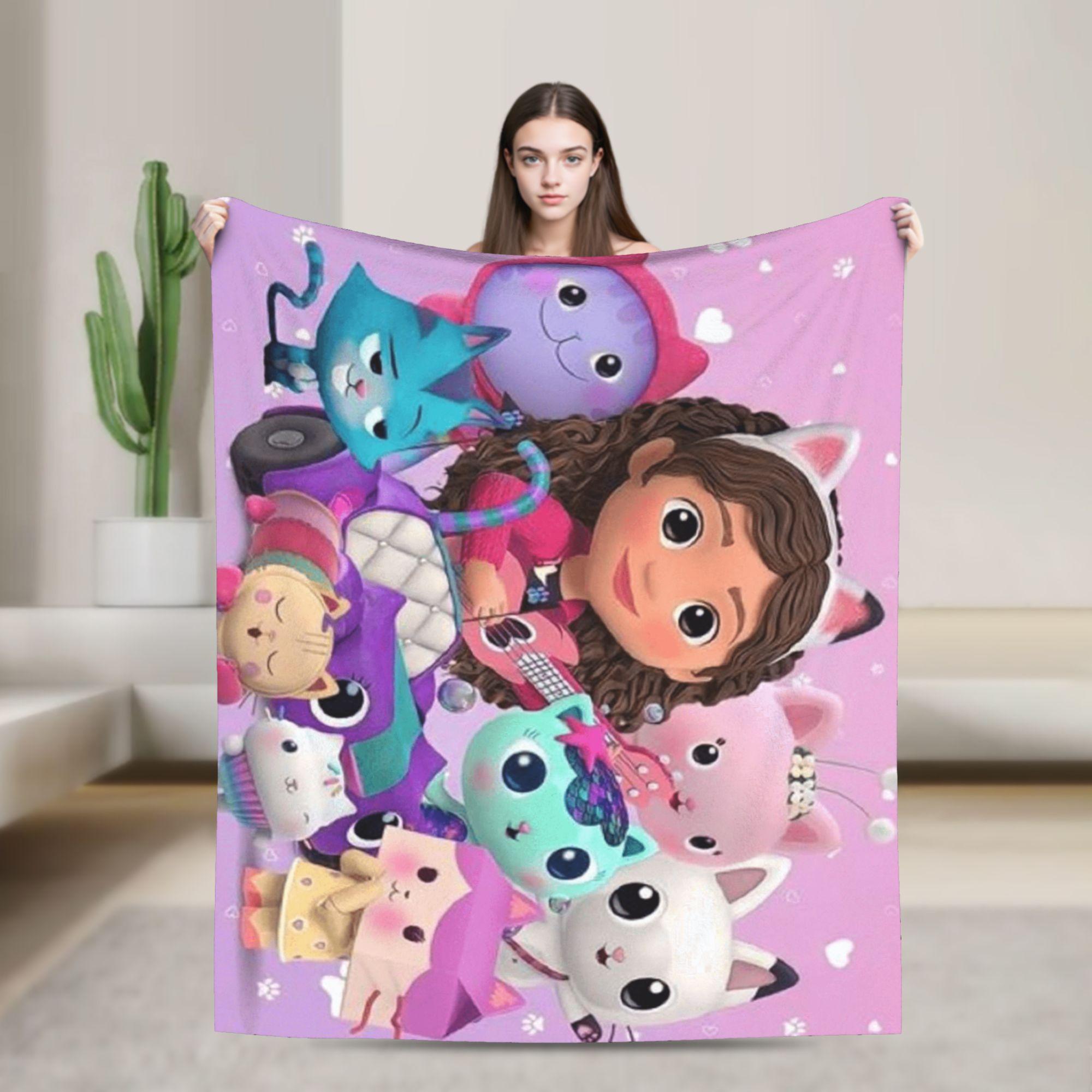 G-Gabby’s Dollhouseds Plush Blanket Boy Girl  Flannel Bedding Throws For Couch Bed Super Warm Custom DIY Quality Bedspread Gift 100x150cm