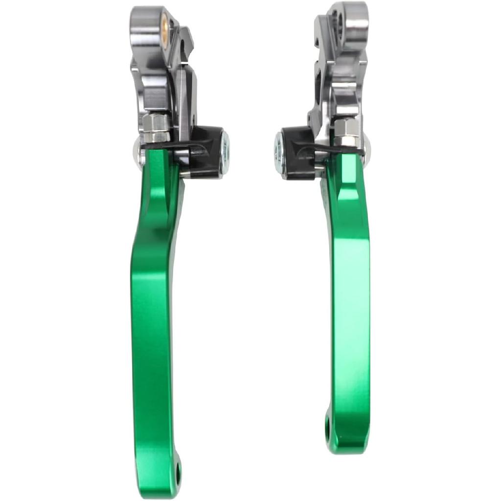 Brake Clutch Lever Pivot Folding Levers Set for KLX 110 KLX110 KLX110L 2010-2024 Green