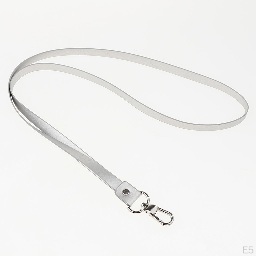 Retro PU Kožený Krční Popruh Šňůrka Kovový Klip Karty Odznaky