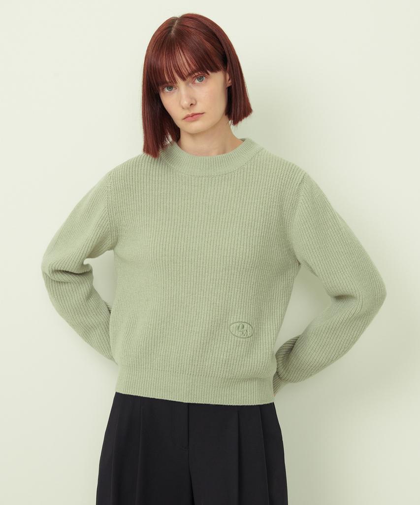 OSTKAKA Pros Embroidered Wool Knit Mint