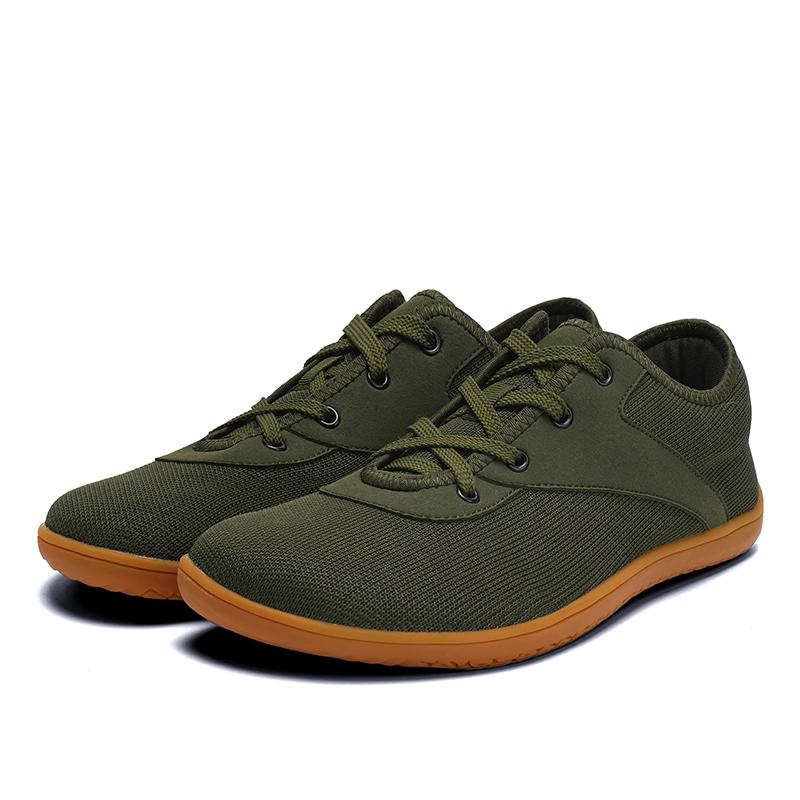 Fashion Summer Men's Mesh Barefoot Walking Shoes Flat Bottom Wide Toe Running Shoes Large Comfortable Soft Bottom Outdoor Driving Shoes
