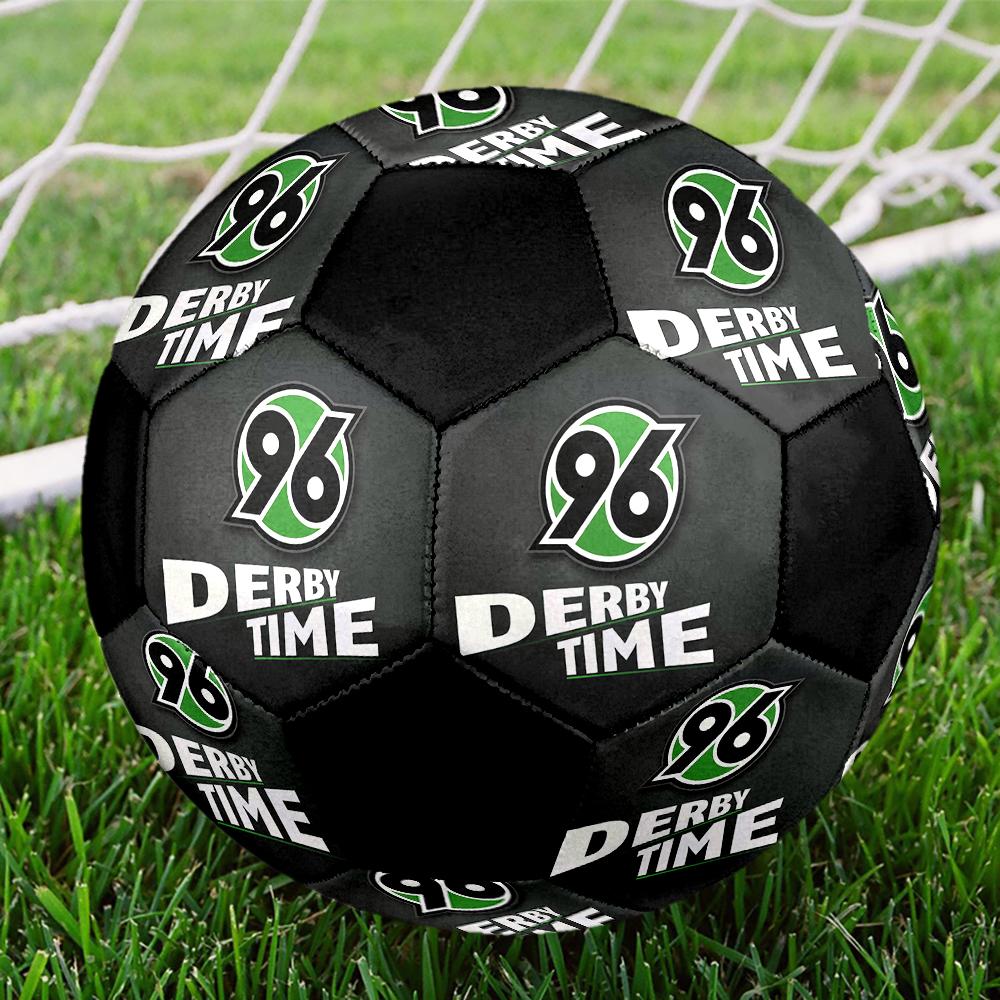 SIZE 5 Hannover 96 Soccer Ball Colorful All Ages Machine Stitched PVC Competition Ready Durable High-Bounce