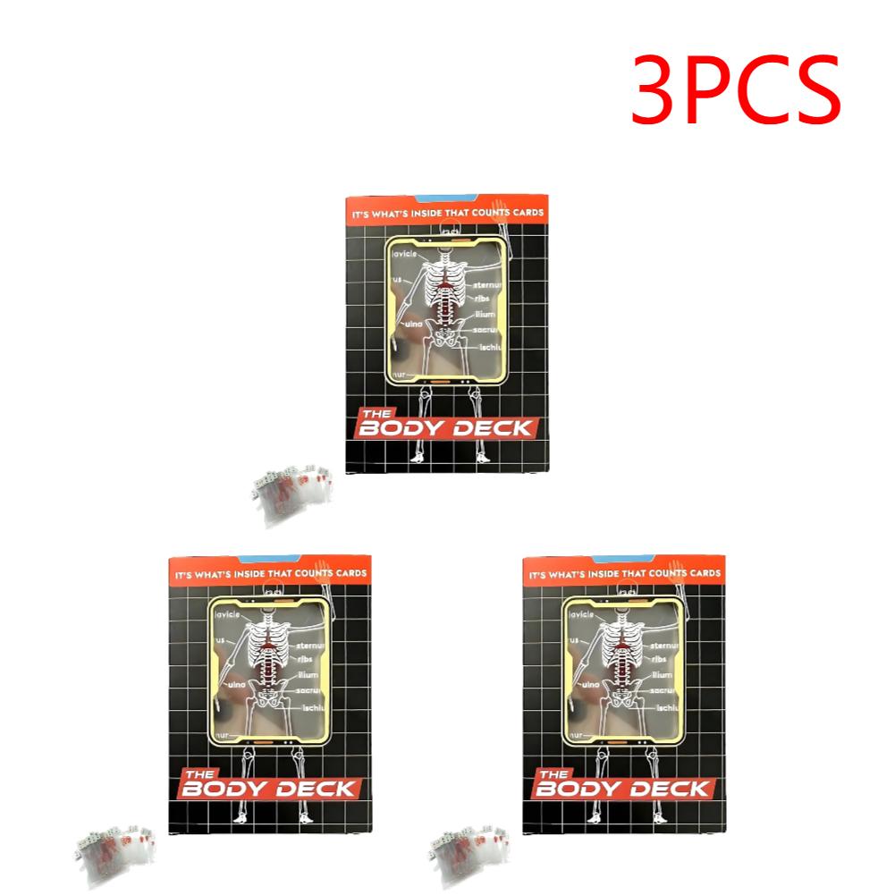 1-5SET Body Deck Playing Cards 3D Interesting Human Anatomy Playing Cards Playing Cards Game Entertainment Party