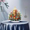 2D Flat Christmas Themed Acrylic Christmas Tabletop Decoration, Christmas Candle, Suitable for Wall Decoration, Porch, Room, Villa, Accents Home, Hall
