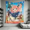 Spy X Family Teamwork Action Tapestry Fashion Print Wallmounted Background Cloth Wall Covering Decoration Soft