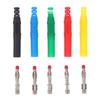 5pcs Insulated Safety Seal Protection Shrouded 4mm Banana Plugs Solder DIY Connectors Adapters For Multimeter Test