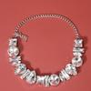 Adjustable Rhinestone Necklace Exaggerated Women's Choker Fashion Crystal Necklace  Ladies