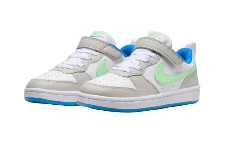 Nike Court Borough GS Low top Kids' Skateboarding Shoes White Gray Green Children Aged 3 7 Years Old DV5457-005