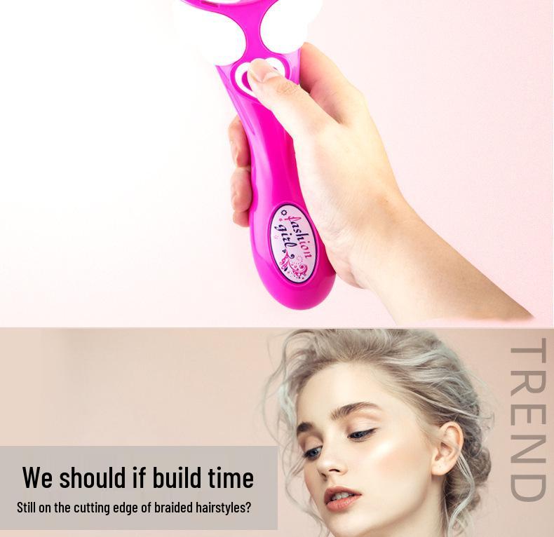 Cross-border Three-strand Braider with Rhinestone Decoration