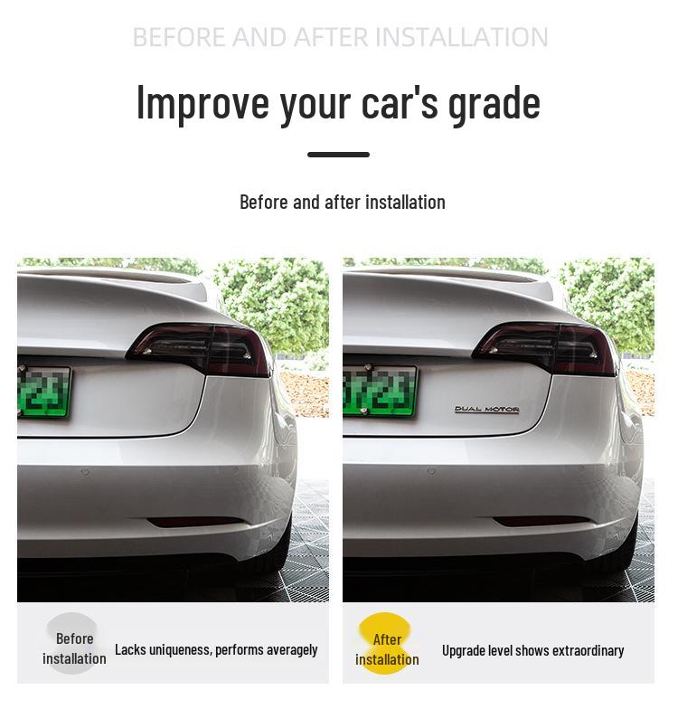 Tesla Model 3/Y/S/X High-Performance Zinc Alloy Rear Car Badge
