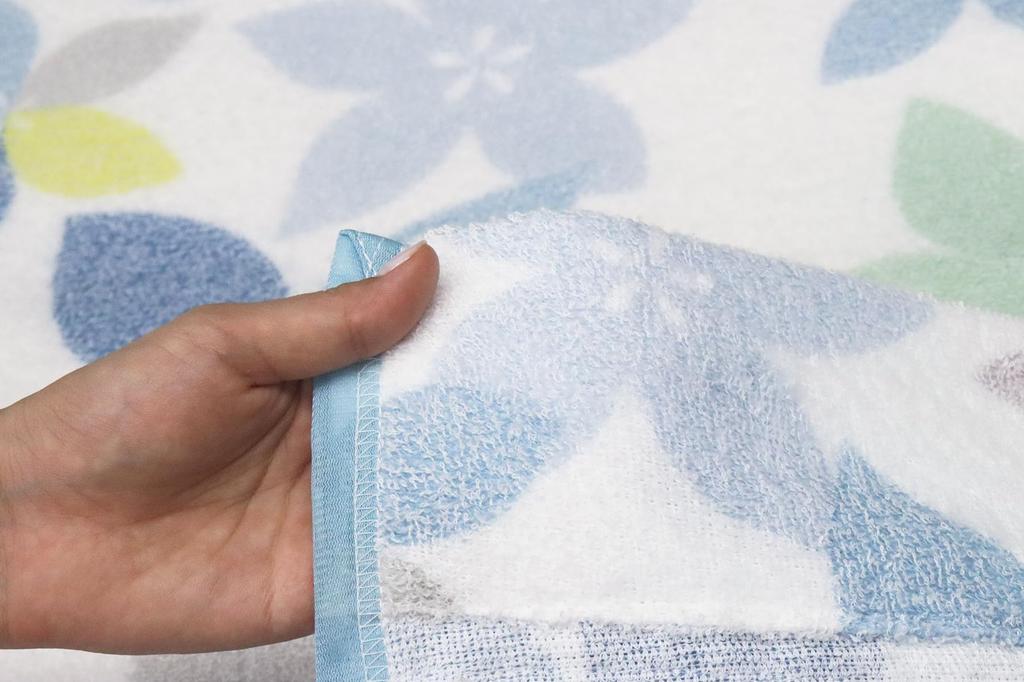 Romance Kosugi Official Sleep Atelier Towel Blanket, Large Floral Design, Blue