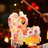 PVC Chinesische Laterne Löwentanz Handlaterne Glücksbringer Leuchtende Laterne Festival