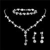 Bridal Angel Tears Rhinestone Zircon Necklace & Earrings Set