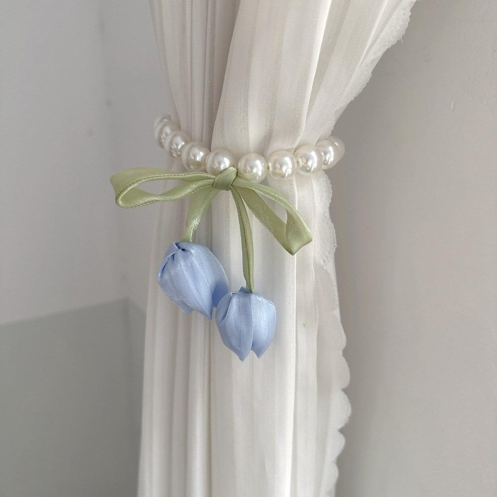 Pearl Chain Tulip Curtain Straps Tulip-Shaped Window Ties Fashion Curtain Tiebacks  Wedding Room