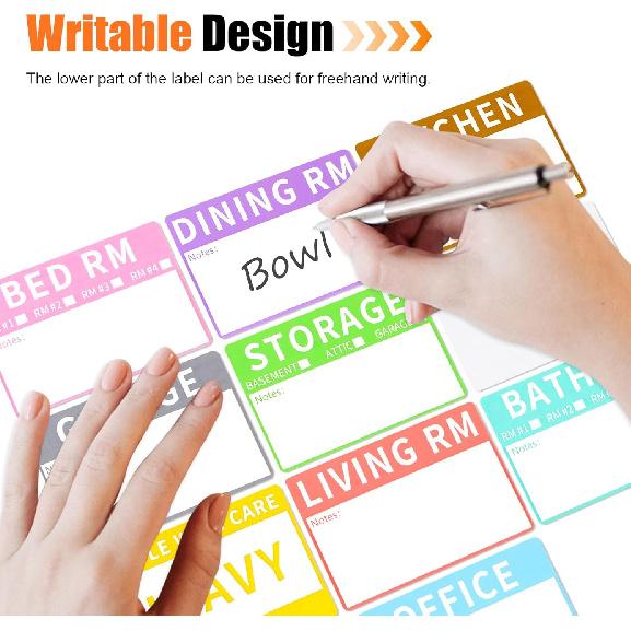 Azureal 540 PCS Moving Labels, 10 Color Coded Moving Stickers Including Fragile, Heavy and Blank Labels, 2'' x 3'' Packing Labels for Moving Boxes,