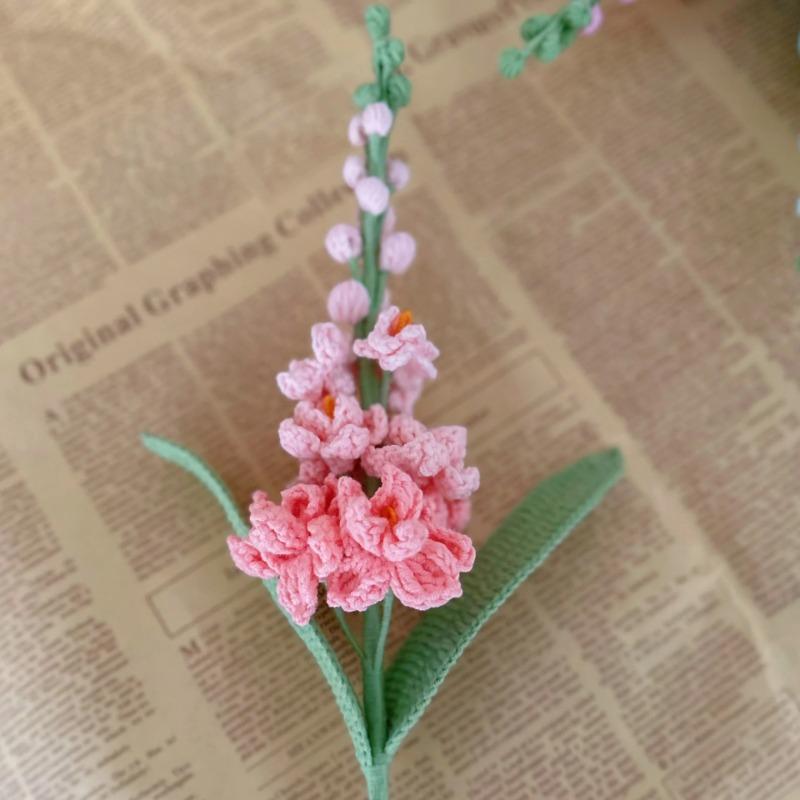 Handgjord Stickad Färgglad Grenbukett Blomma Ull Virkad Blomsterbukett Gåva För Hem Vas Bröllopsdekoration Partihandel