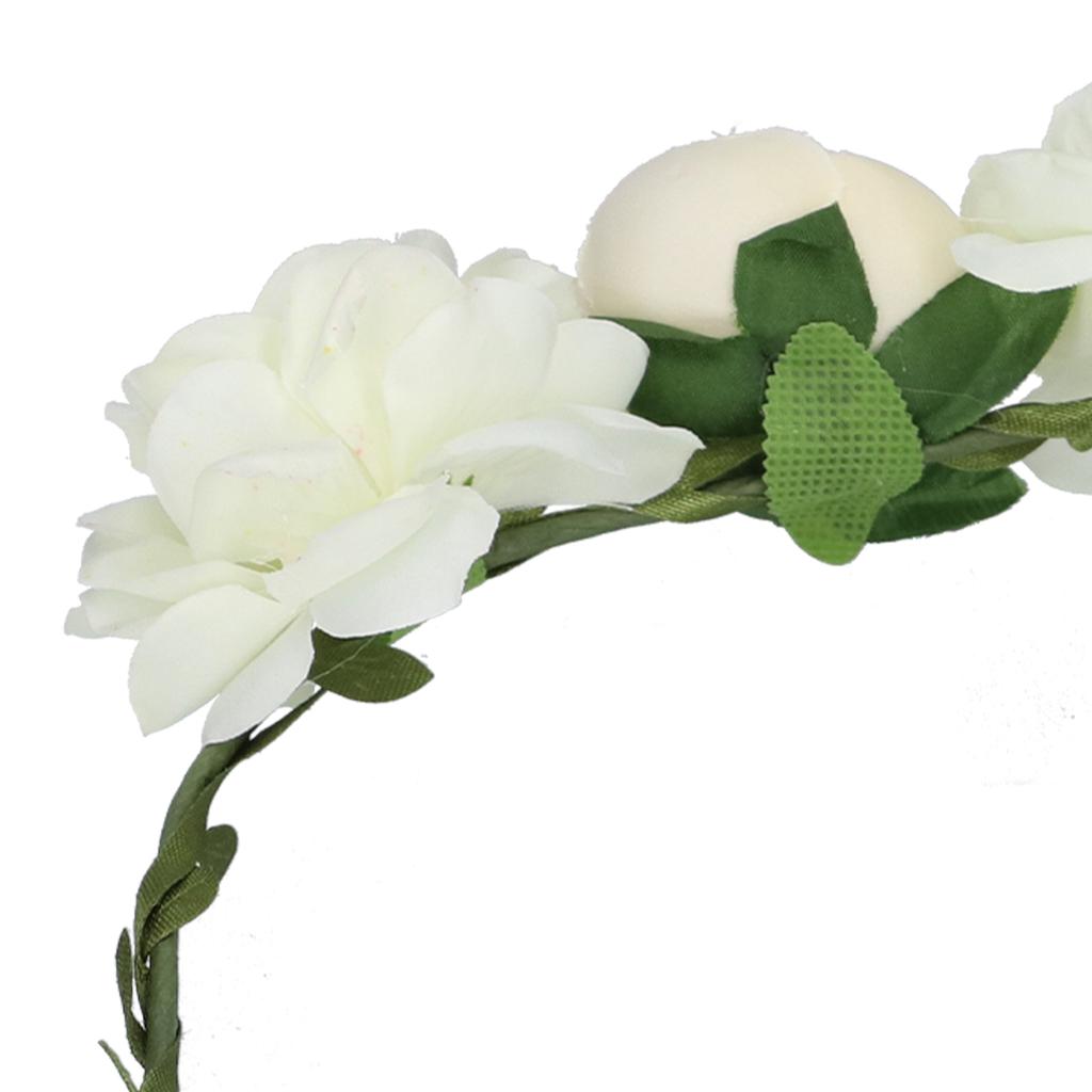   Flower Wreath Headband Floral Garland Headpiece Artificial Floral Crown for Women