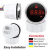 52mm  0~190 Ohm Fuel Level Gauge With Alarm Light Fuel Tank Meter For Marine Car Boat Yacht Digital Oil Fuel Indicator 12V 24V
