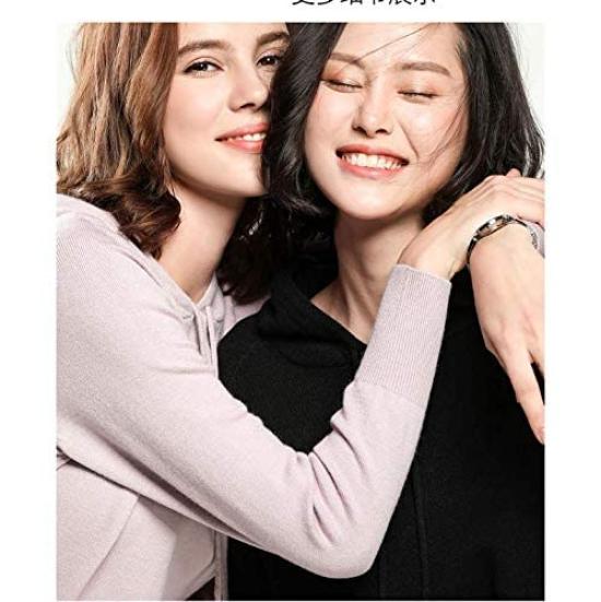 Swins Surr Swins Left Surround Mercerized Stylish Swan Embroidery Pullover Beautiful Casual Tunic Fashionable Knit 9 No Swan Black Women's Sweater,