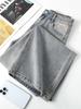 Women's High-Waist Embroidered Straight-Leg Jeans - Floral Ethnic Style for Spring & Autumn