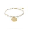 Bracelet - LUXENTER - Mahi - Argent 925 - Or Jaune 18K - Perle Blanche
