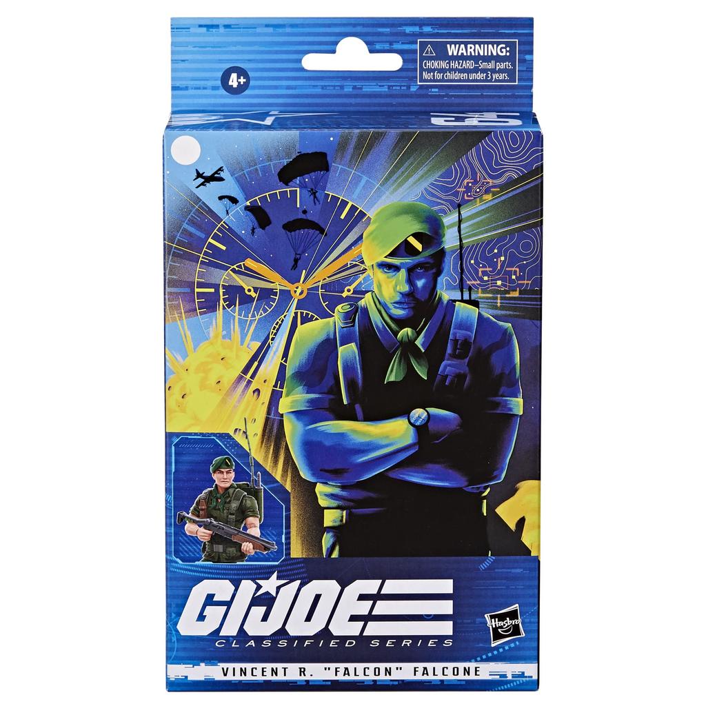 G.I. Joe Classifieds Vincent R. Falcon Action Figure 64 Premium Collectible Toy, Multiple Accessories, 6-inch Scale, Custom Package Art