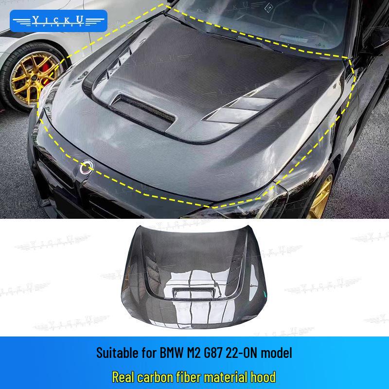 BMW M2 G87 AE Style Carbon Fiber Front Lip Grille Bumper Fender Spoiler Kit