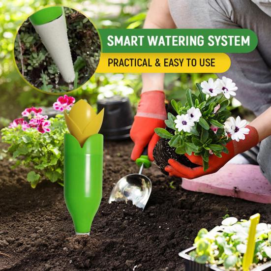 2Pcs Automatic Flower Waterer with Visible Water Level Control Intelligent Self-Watering System Garden Self-watering Tool