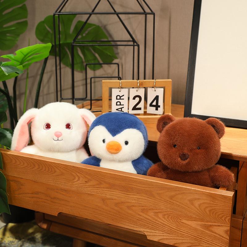 Boneca de máquina de agarrar de oito polegadas boneca ovelha pequena porco coelho boneca brinquedo de pelúcia máquina de boneca de clipe boneca atividade de arremesso de casamento