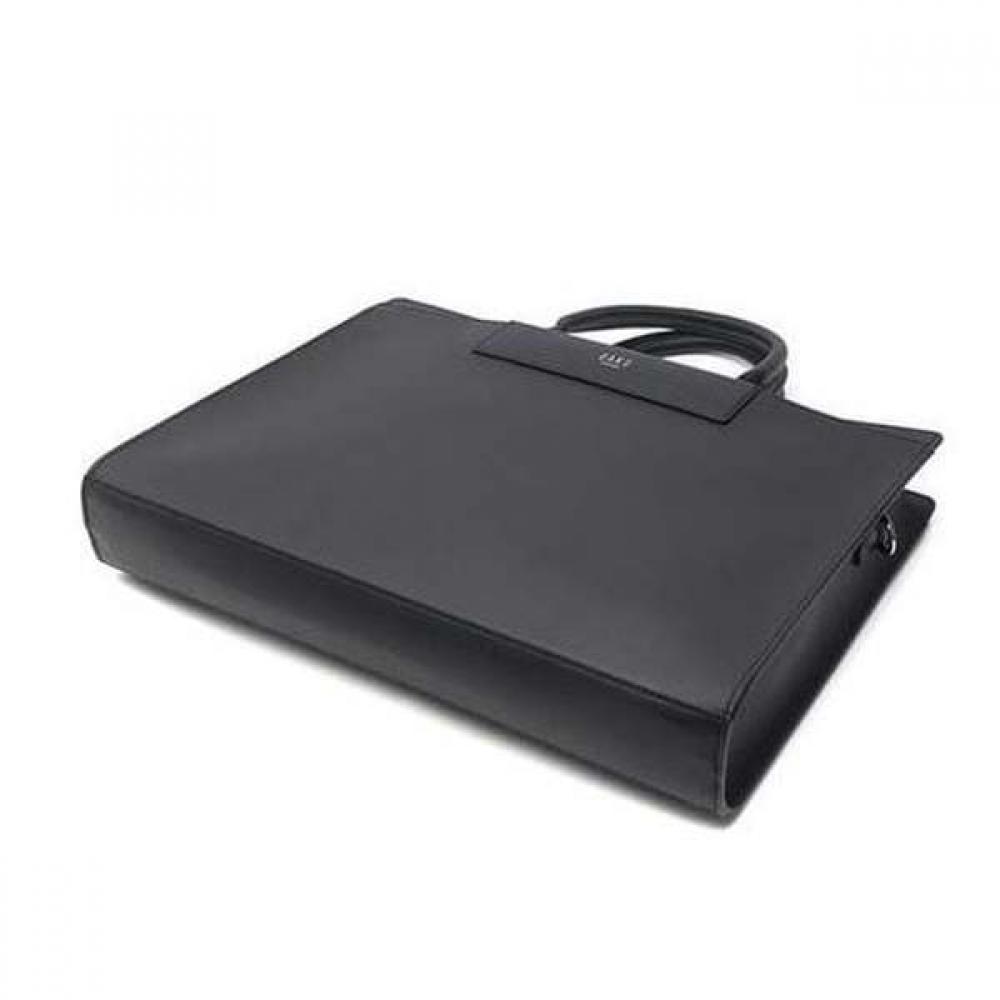 Daks Black Leather Crossbody Document Bag Dbba4e333bk