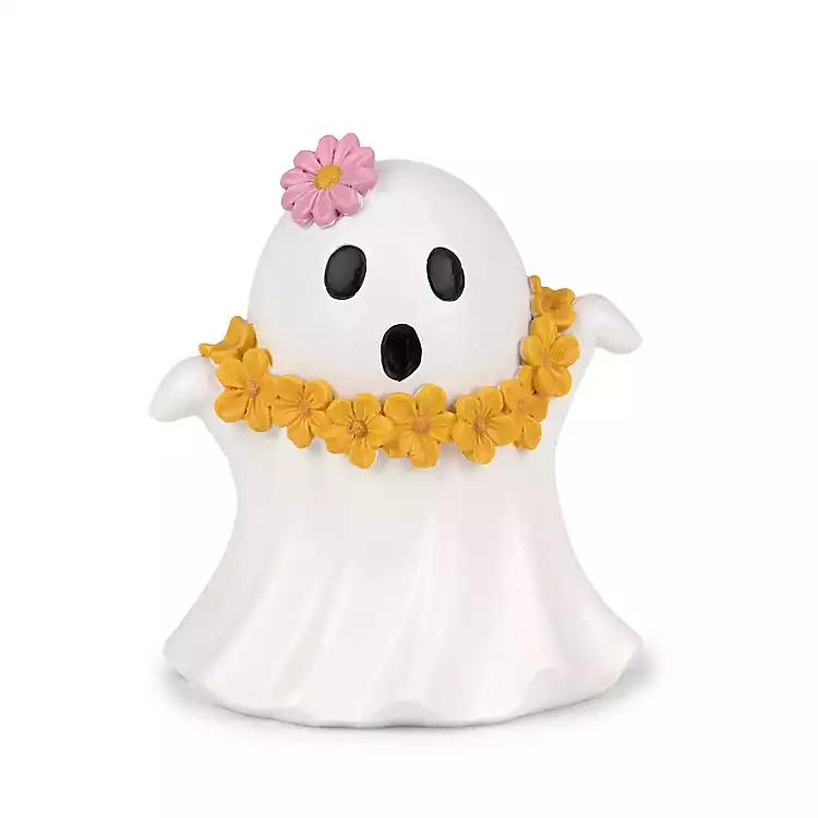 Halloween Ghost Figurine Tabletop Decoration Summer Themed Ghost Ornament for Indoor Outdoor Seasonal Holiday Display