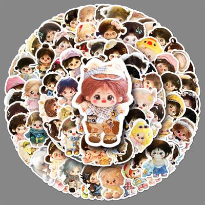 100 Stück Baumwollpuppe Niedliche Aufkleber Cartoon Guka Handkonto Kreative Dekorative Wasserbecher Handy Kleine Mochi Aufkleber