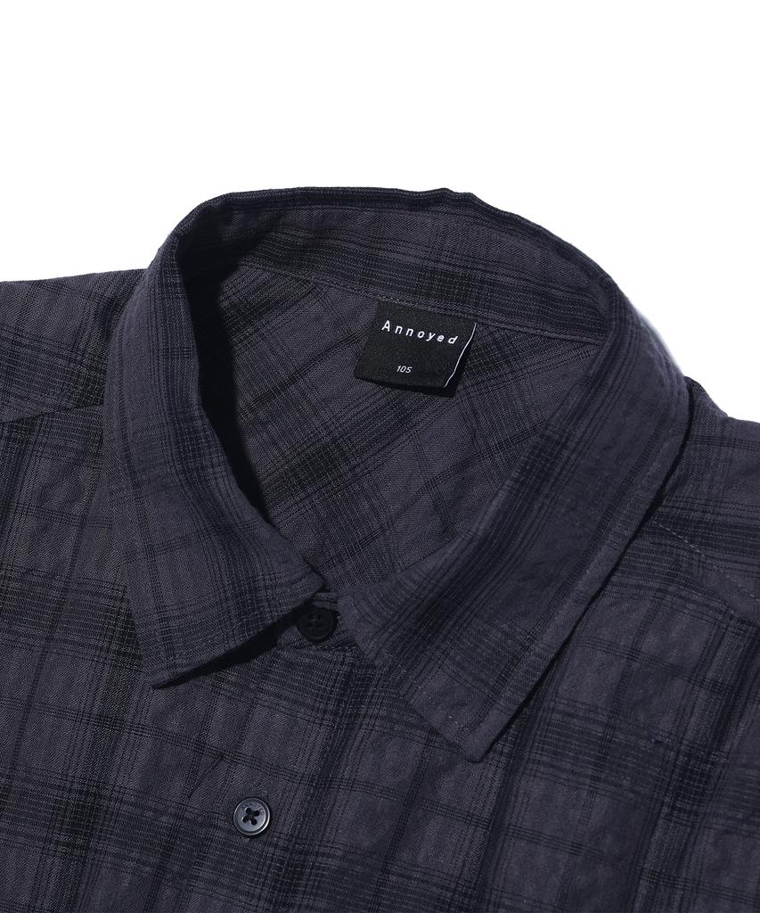 Eonoideu Essential Seersucker Check Shirt Lq2Yu343_Charcoal