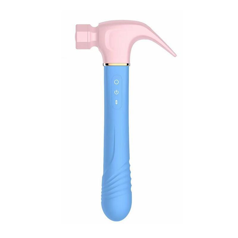 4IN1 Hammer Shape Thrusting Vibrators G Spot Clit Sucker Clitoris Stimulation Anal Nipple Masturbation Adult Sex Toys for Couple