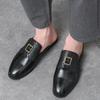 Summer Men Slippers Driving Brogues Shoes Male Belt Buckle Casual Mules Moccasins Breathable Penny Loafers Shoes for Men