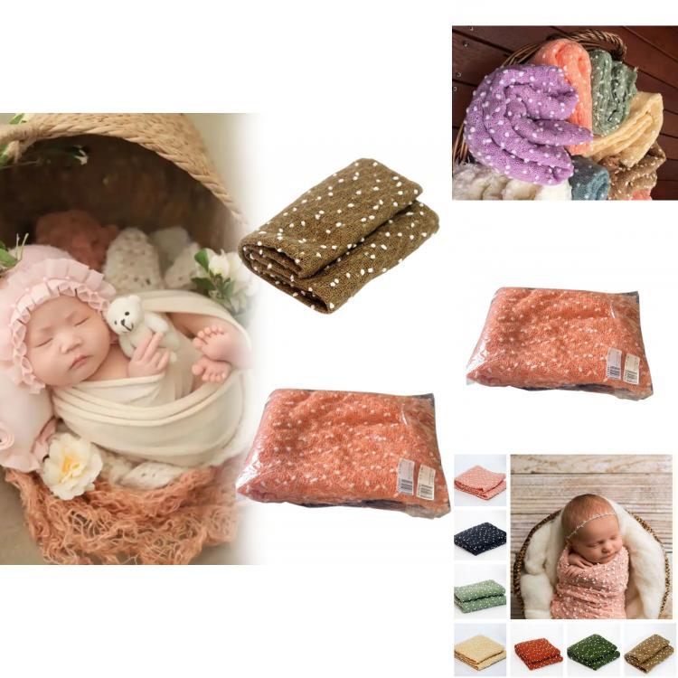 Baby Photo Prop Set With Knitted Wrap And Blanket For Infants Soft Material For Studio Use