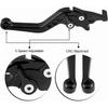 Brake Levers Motorcycle, 1 Pair Motorcycle Clutch Brake Handle Levers Universal Brake Lever Handle Double Disc for GY6 Xmaximum 400(Black)