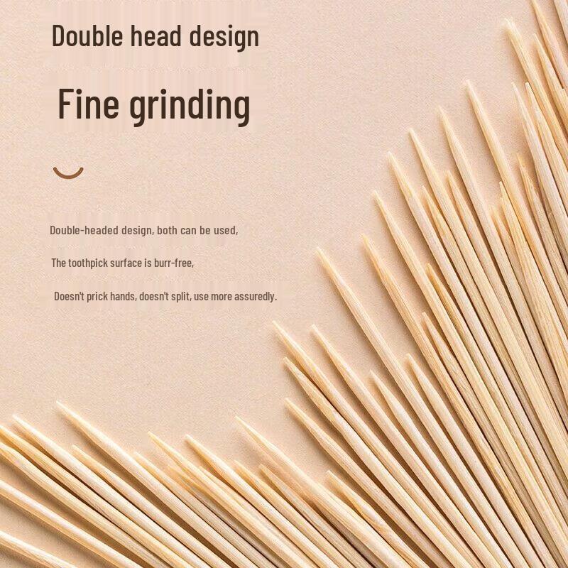 Camellia Carbonized & Non-carbonized Disposable Toothpicks with Portable Holder
