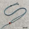 Adjustable Hand-Woven Jadeite Necklace with Red Bead Pendant and Thin Cord Lanyard